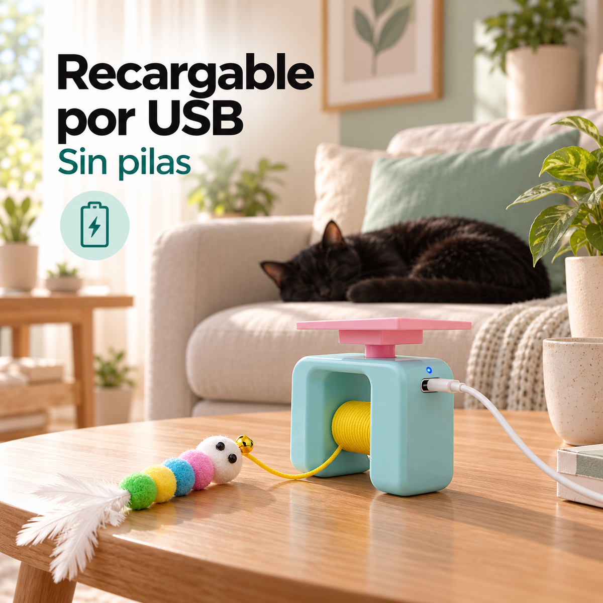 Juguete yoyó de puerta para gatos