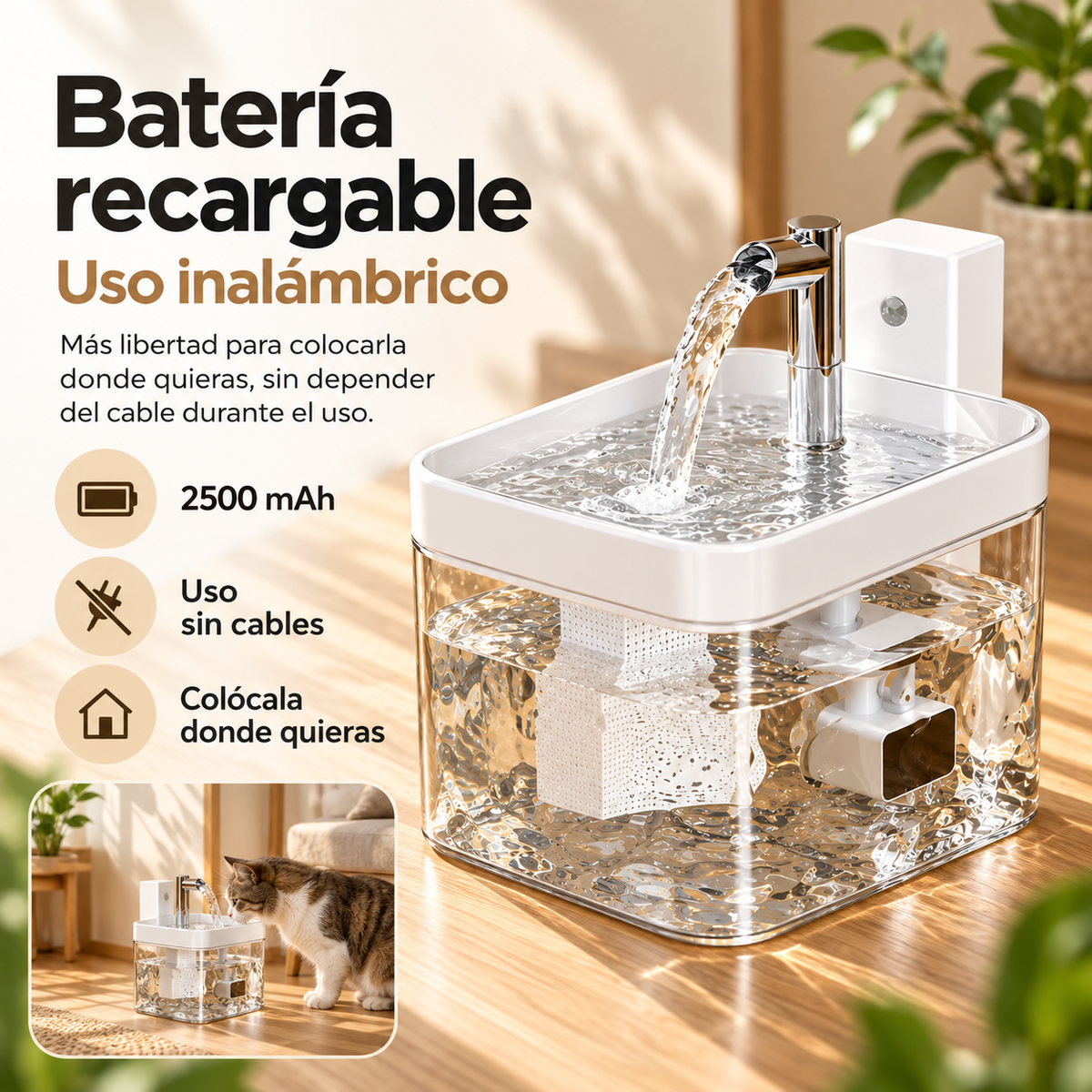 Relvoa AquaSense — Fuente Inteligente para Gatos